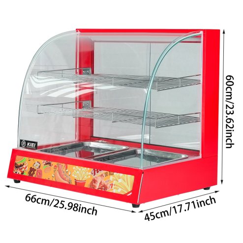 Commercial Food Warmer Display Cabinet Counter Catering Hot Foods Pizza Pie Heated Showcase