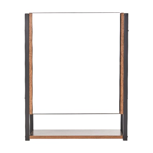 48x17x60cm Wall-Mounted 3-Layer Mirror Cabinet with Metal Frame