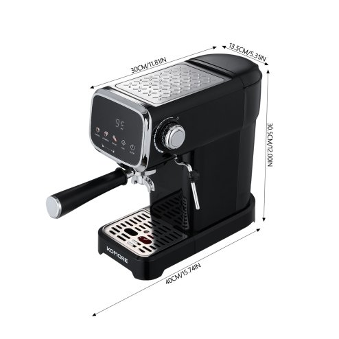 20 Bar Touch Control Espresso Machine Coffee Maker with Steam Wand