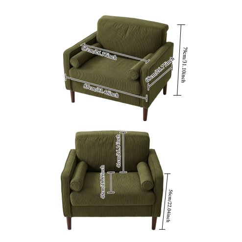Upholstered Single Sofa Armchair