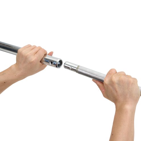 3-Piece Detachable Barbell Bar with Spring Clips
