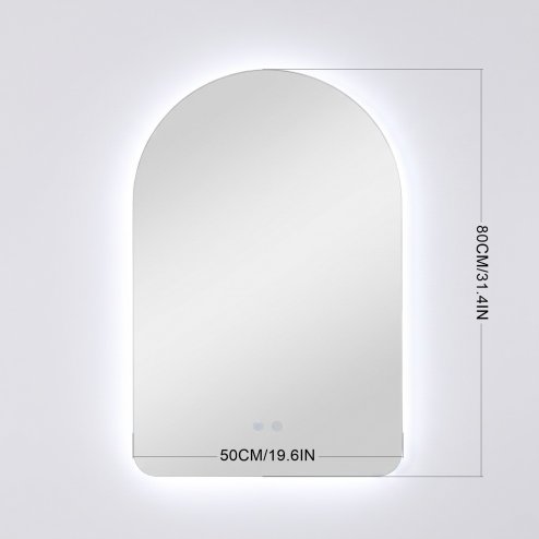 Wall-Mounted Bathroom Adjustable LED Mirror with Demister
