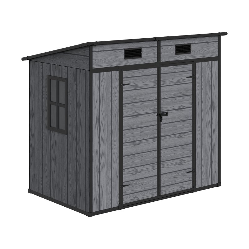 6.3x4FT Outdoor Plastic Garden Storage Shed