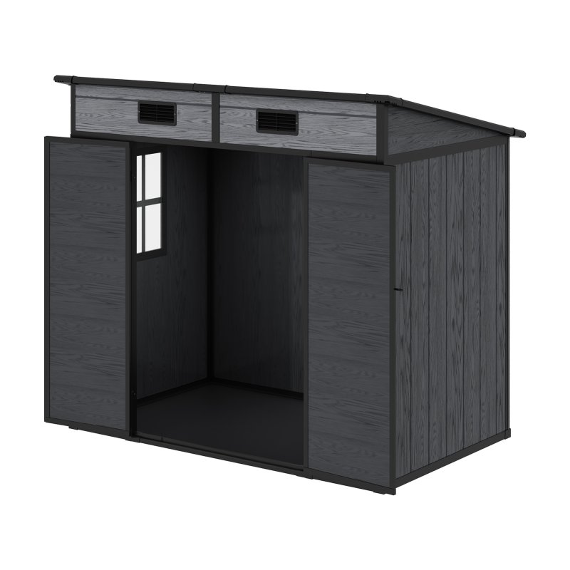 6.3x4FT Outdoor Plastic Garden Storage Shed