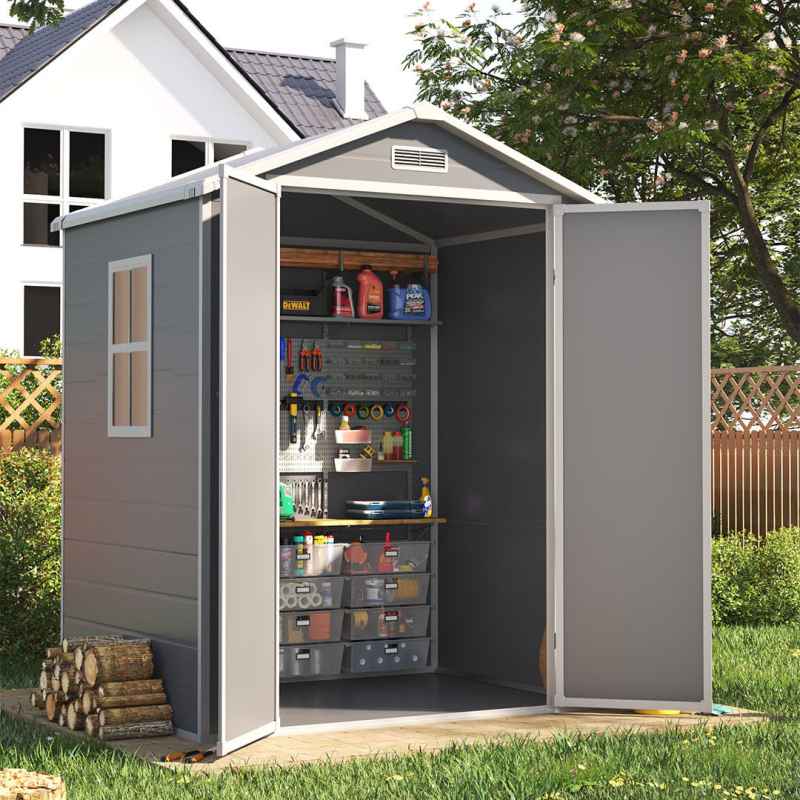Living and Home Plastic Outdoor Garden Storage Shed