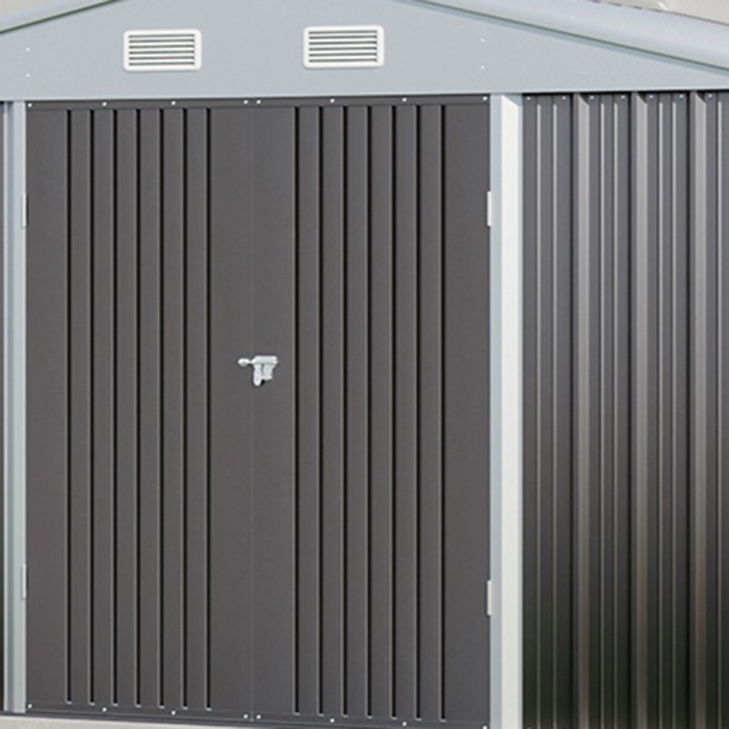 10.42 x 8.71FT Metal Garden Storage Shed with Lockable Door