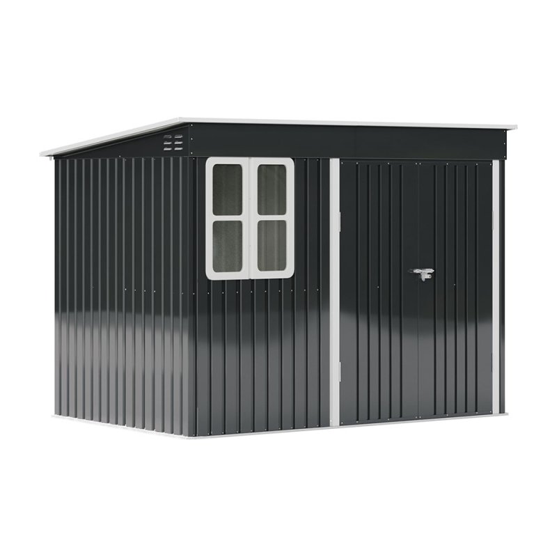 8.56 x 5.79FT Outdoor Metal Garden Storage Shed