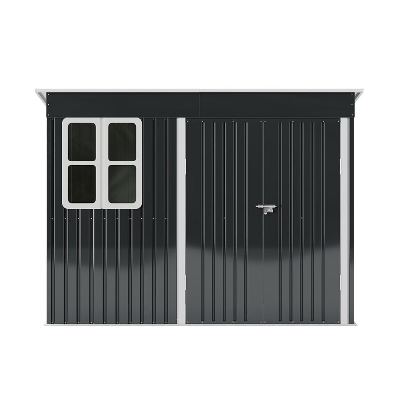 8.56 x 5.79FT Outdoor Metal Garden Storage Shed