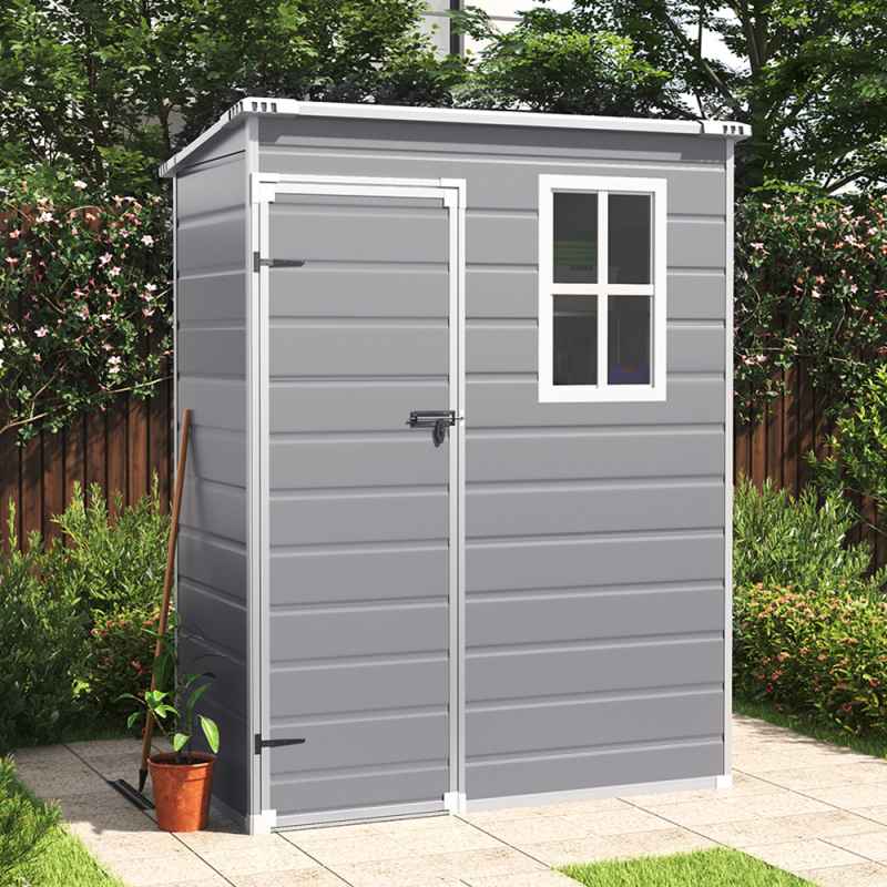Living and Home 5 x 3 ft Plastic Outdoor Garden Tool Shed