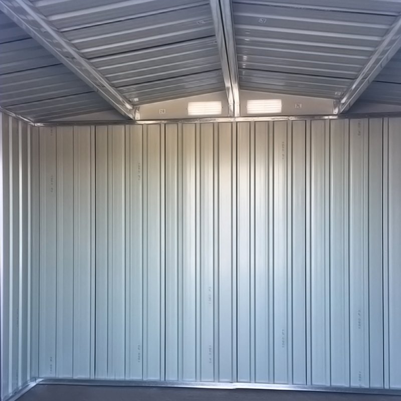 8.46 x 6.79FT Large Metal Apex Roof Garden Tool Storage Shed, Anthracite