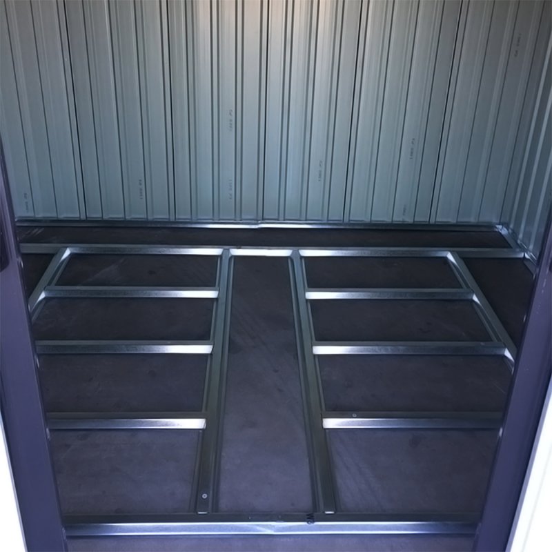 8.46 x 6.79FT Large Metal Apex Roof Garden Tool Storage Shed, Anthracite