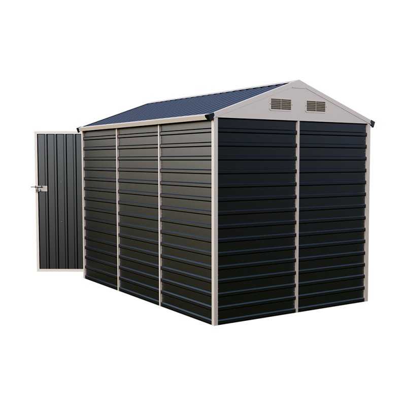 5.58 x 8.2FT Metal Apex Roof Garden Tool Storage Shed