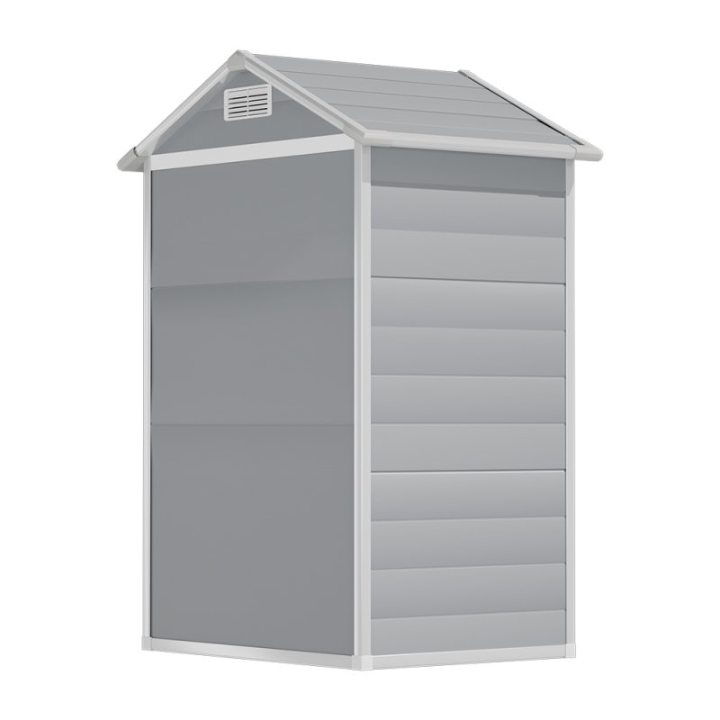 Living and Home 4.4 x 3.4FT Garden Plastic Storage Shed with Lockable Hinged Door