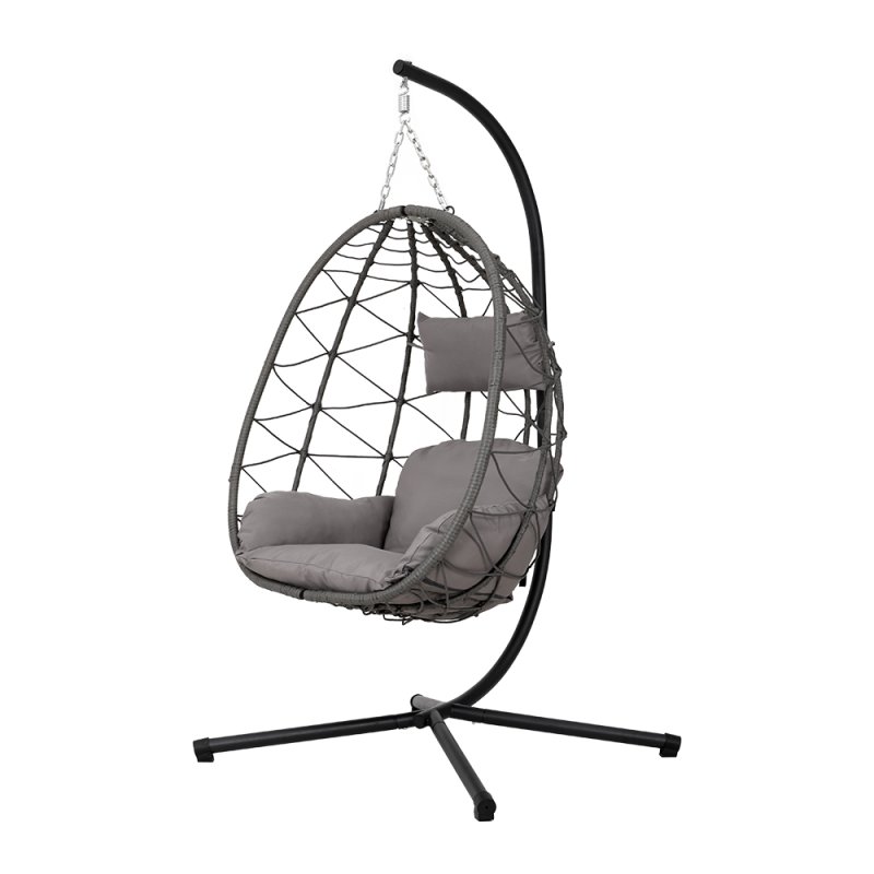 Swing Egg Chair with Stand and Cushion