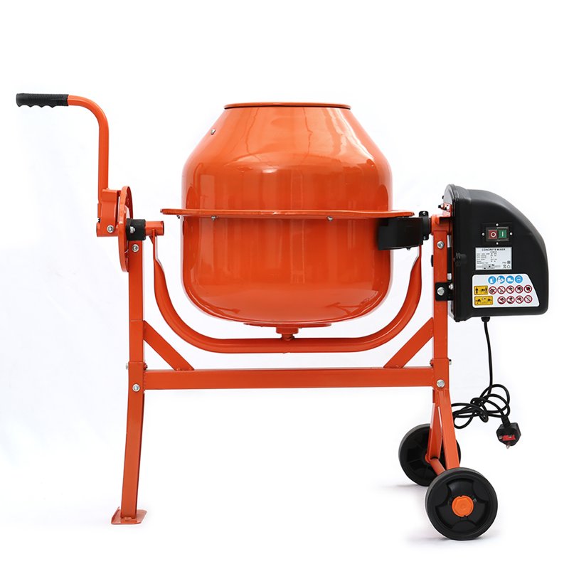 Living and Home 63L Cement Mixer Portable Electric Mortar Plaster Concrete Machine