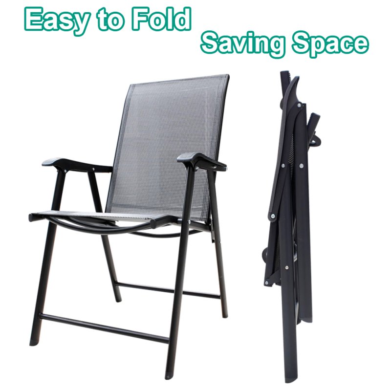 3-Piece Outdoor Tempered Glass Garden Table with Two Foldable Chairs