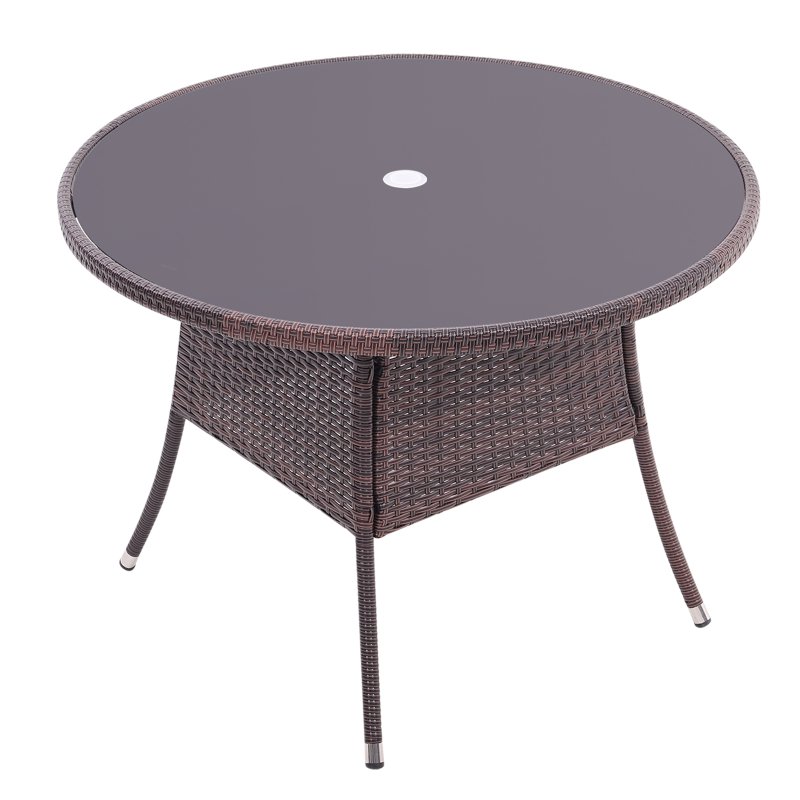 Rattan Outdoor Garden Table Patio Dining Tables Multi Size