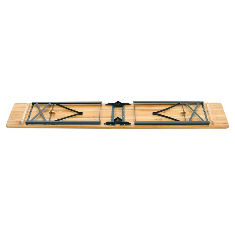 Outdoor Wooden Folding Beer Table Garden Narrow Table 217*49cm
