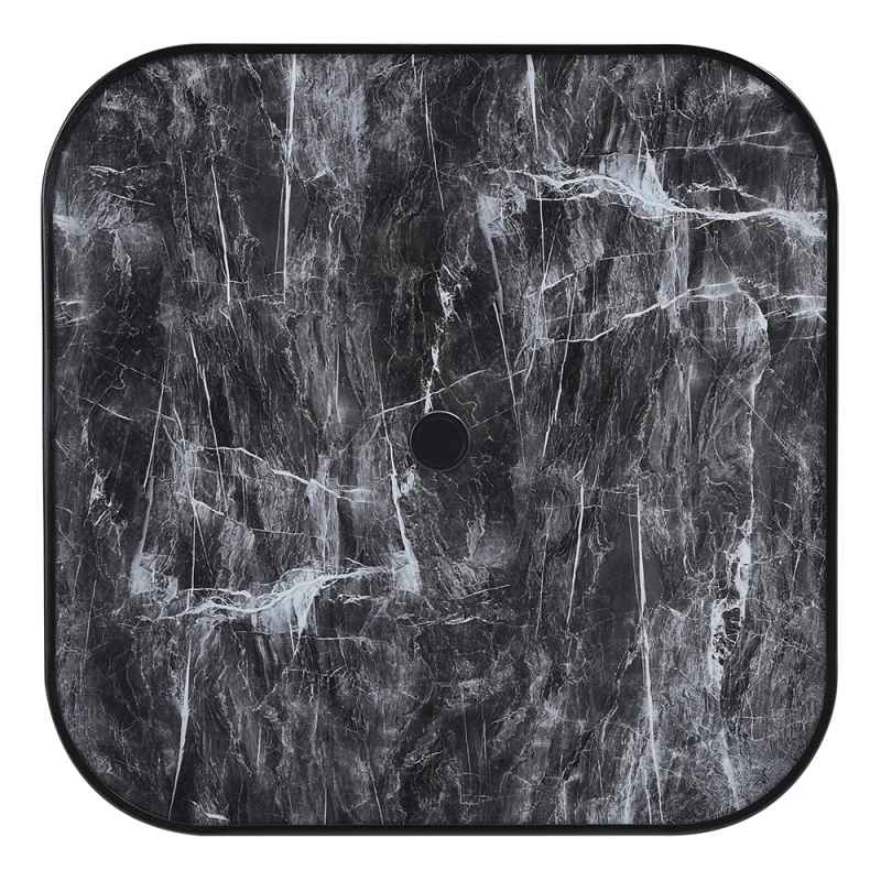 Garden Tempered Glass Marble Coffee Table Multi Size