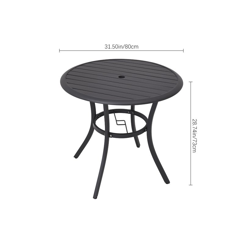 Garden Metal Slatted Coffee Table Multi Size