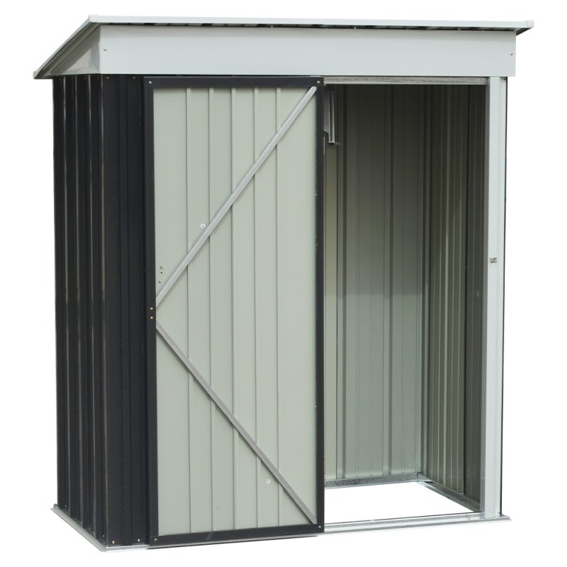 Living and Home 3x5FT Outdoor Metal Garden Storage Shed with Shelves