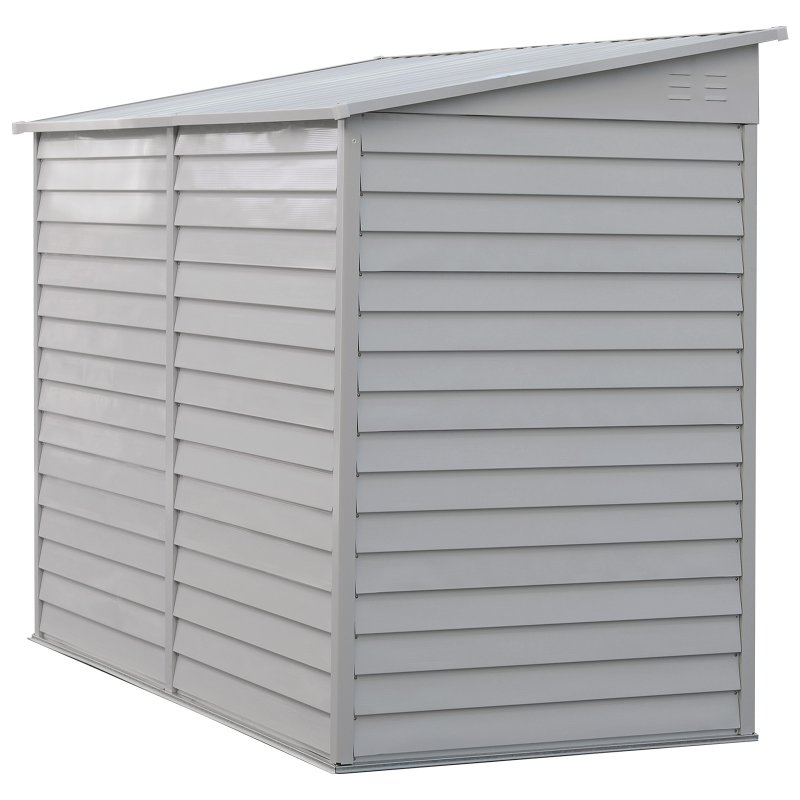 Living and Home 4.7x8.8FT Outdoor Metal Garden Storage Shed, White