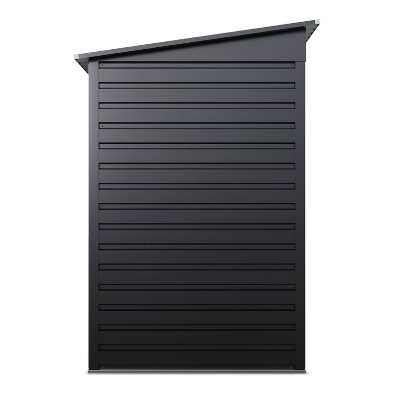 Living and Home 182.6cm H Outdoor Galvanized Steel Storage Shed with Dual Doors, Grey