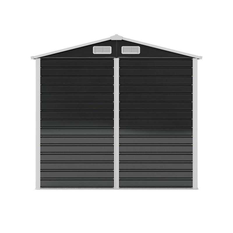 Living and Home 4X7FT Outdoor Metal Garden Storage Shed, Charcoal Black
