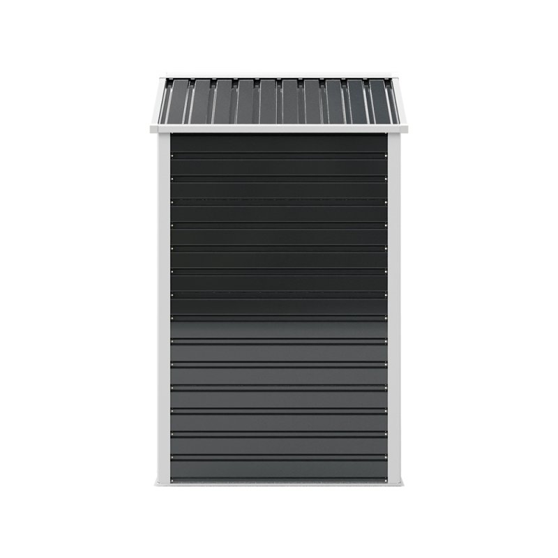 Living and Home 4X7FT Outdoor Metal Garden Storage Shed, Charcoal Black