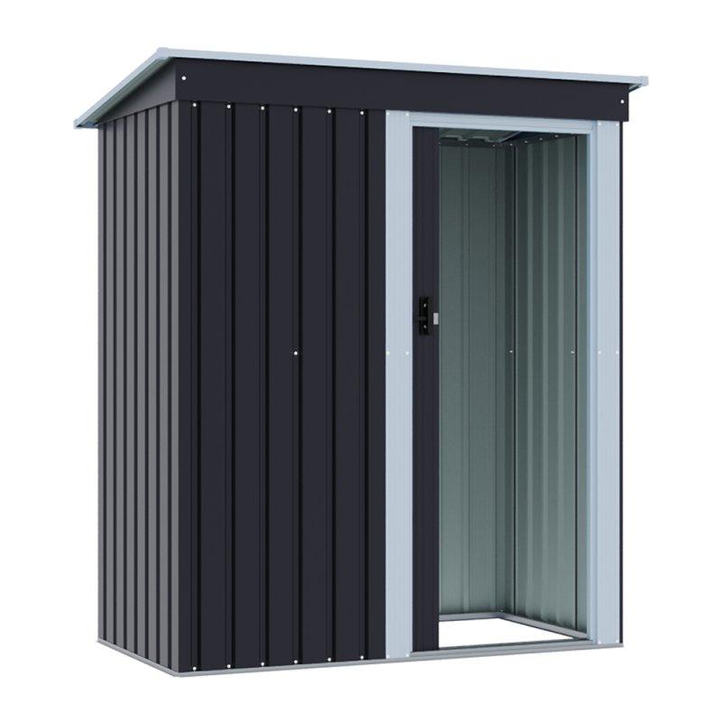 Living and Home 5 x 3 FT Outdoor Metal Storage Shed with Lockable Door