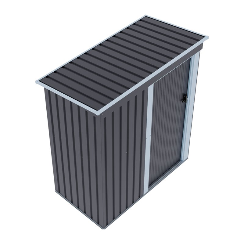 Living and Home 5 x 3 FT Outdoor Metal Storage Shed with Lockable Door