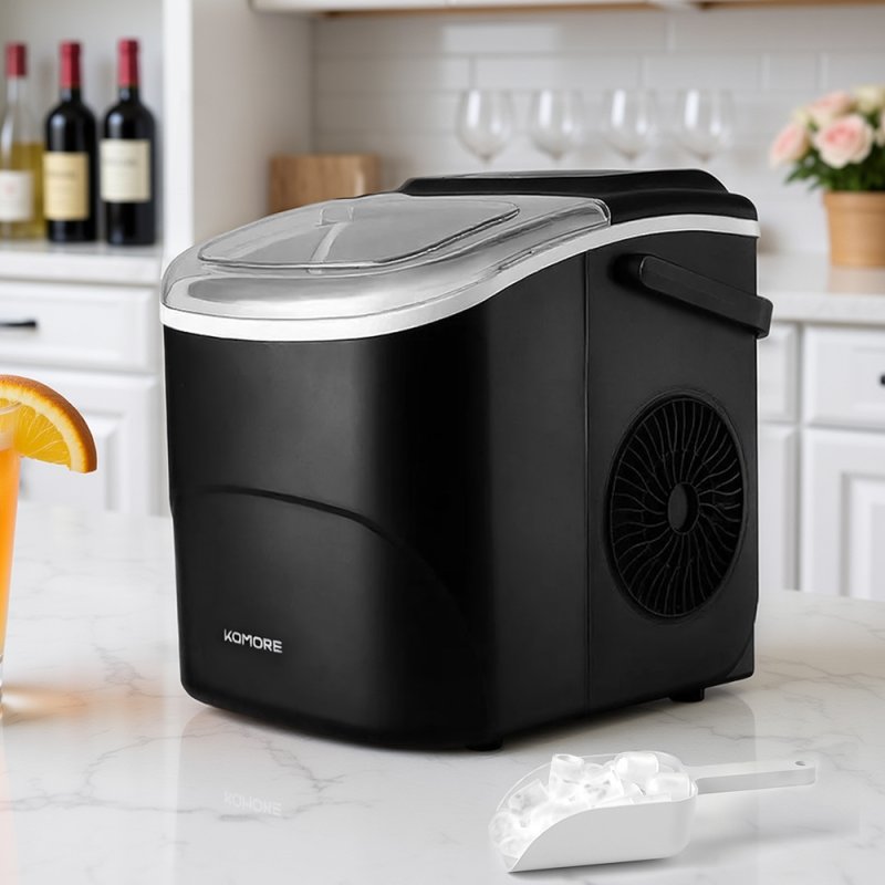 Living and Home Countertop Bullet Ice Maker with Handle