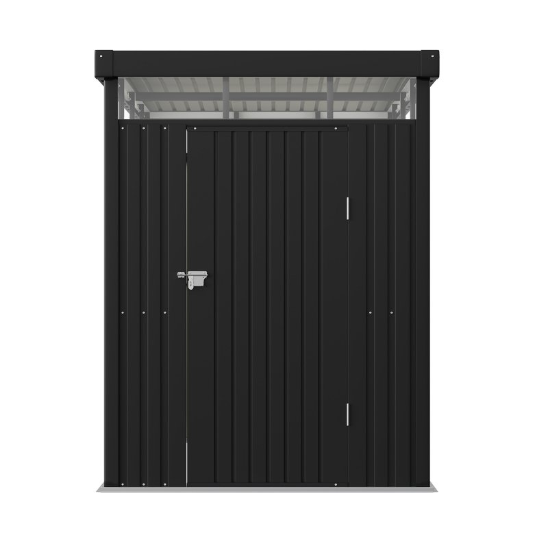 Living and Home 5.3 x 8.5FT Outdoor Metal Garden Storage Shed, Anthracite