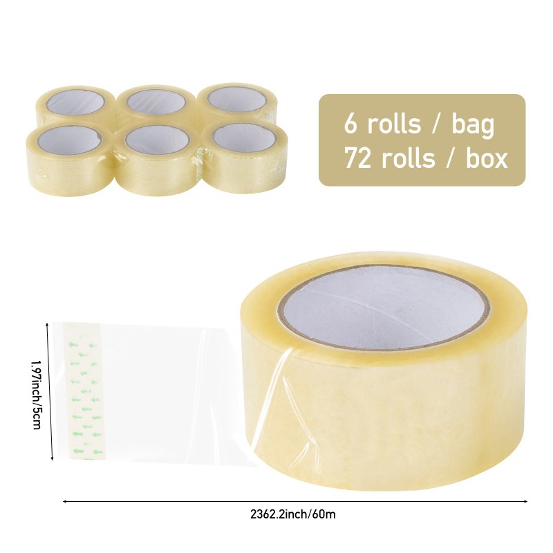 Living and Home 6 Rolls Transparent Packaging Tapes