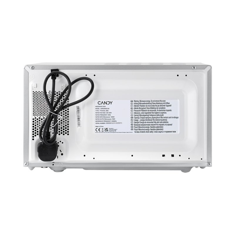 700W 20L Stainless Steel Microwave 6 Power Levels with Defrost Function, Freestanding