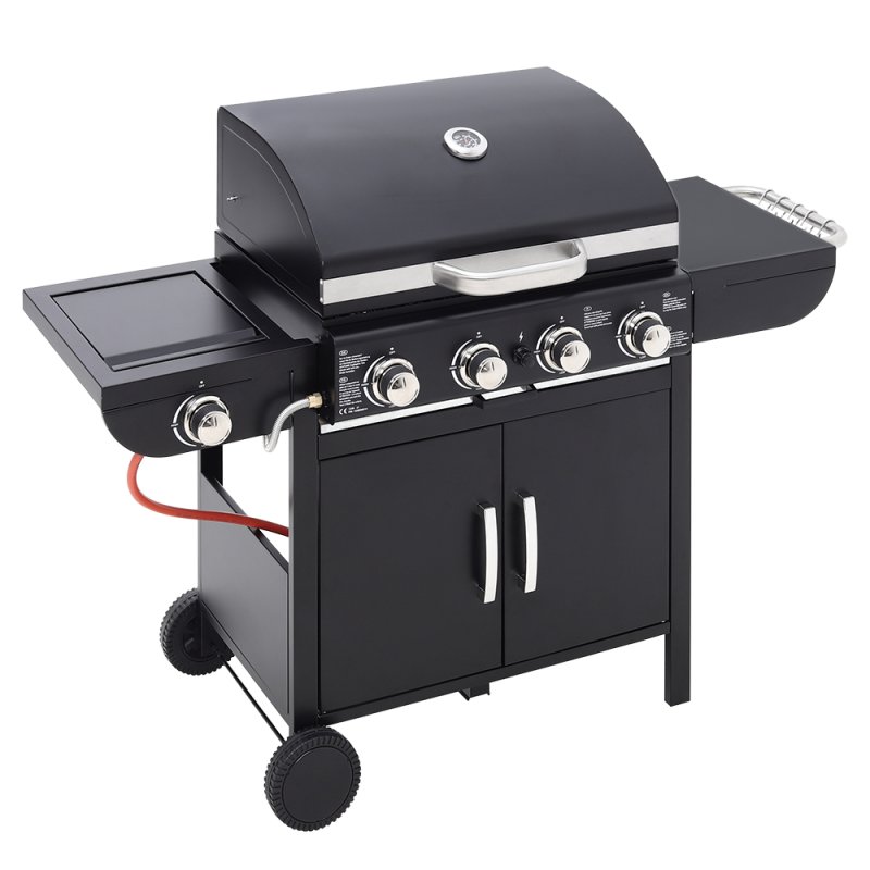 Living and Home 5-Burner Outdoor Gas Burner with Side Burner Gas Gill