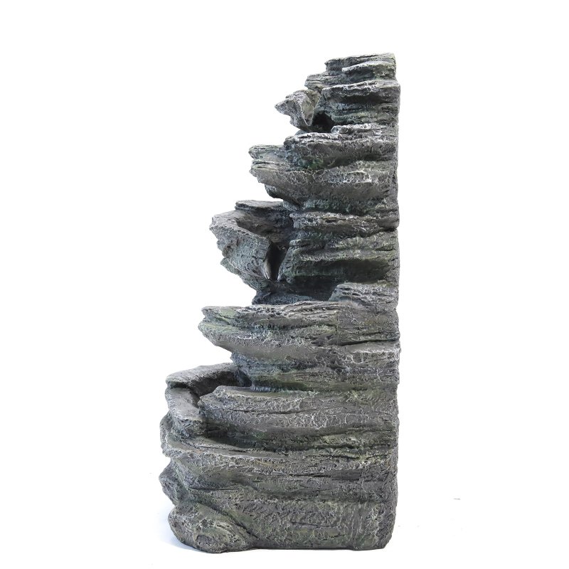 Living and Home Garden Water Feature Outdoor LED Waterfall Fountain Rockery Decor