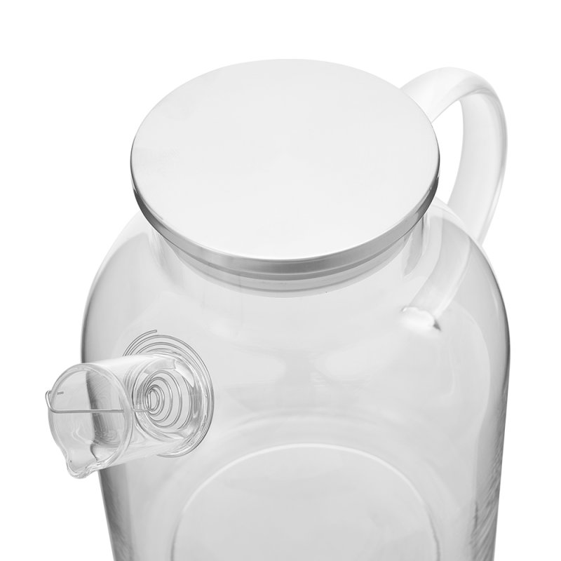 Living and Home 1800ml High Borosilicate Glass Teapot with Stainless Steel Lid