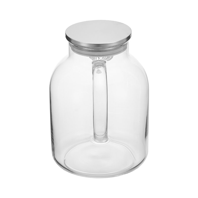 Living and Home 1800ml High Borosilicate Glass Teapot with Stainless Steel Lid