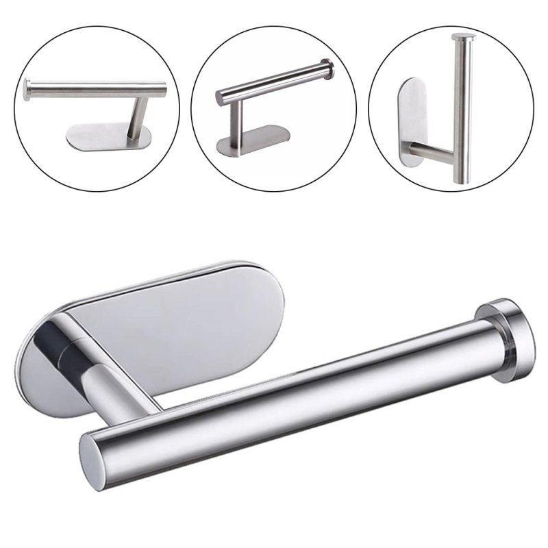 Living and Home Modern Wall Mounted Stainless Steel Toilet Paper Roll Holder for Bathroom