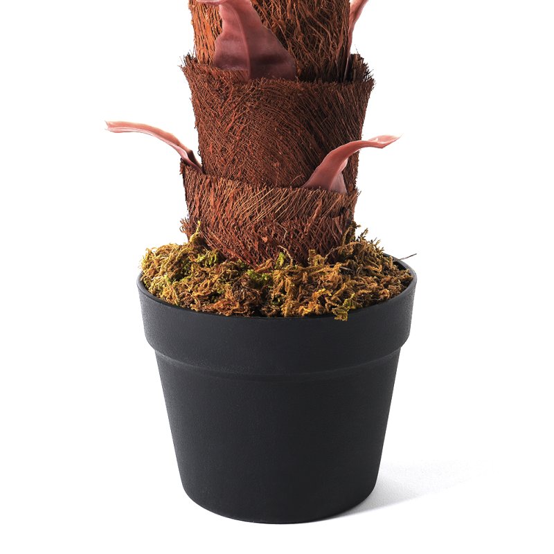 Living and Home 100cm Large Faux Palm Tree Fake Artificial Green Plants Realistic Tree Garden