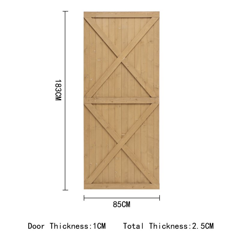 Living and Home Garden Flat Top Pine Wood Gate Kit, 85cm W X 183cm H