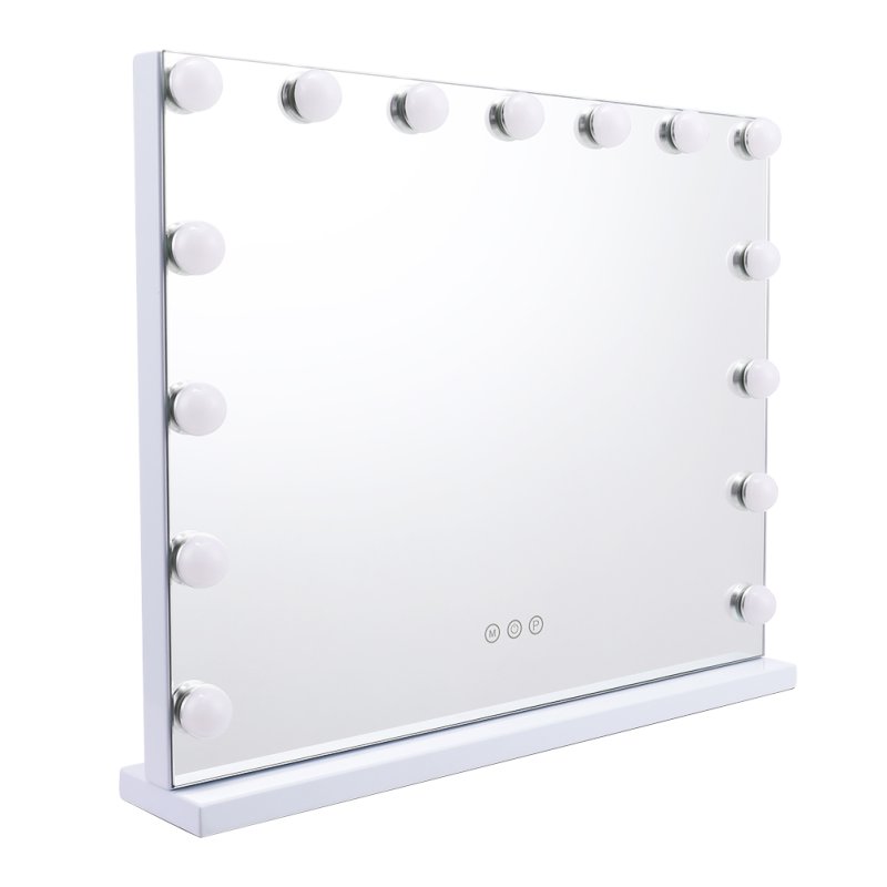Living and Home Rectangle Tabletop Hollywood Vanity Mirror with Lights