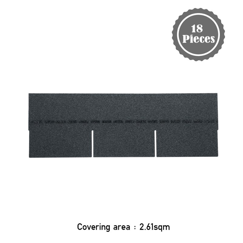 Living and Home 18Pcs 3-Tab Asphalt Shingles Bitumen Roofing, Black