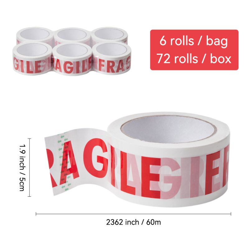 Living and Home 6 Rolls Printed Packaging Tapes