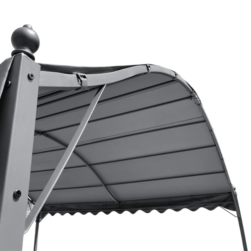 3x3M Outdoor Metal Arched Pergola with Shade