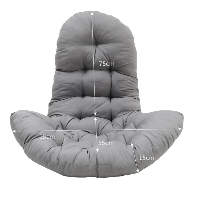 Living and Home Dark Grey Hanging Egg Chair Cushion