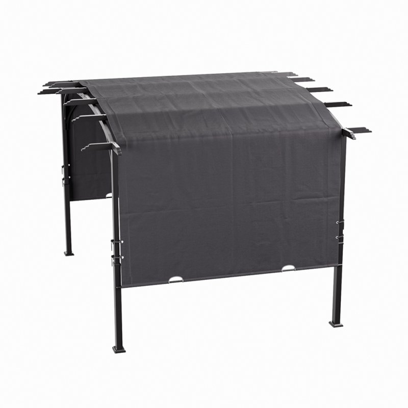 Retractable Arc-Shaped Steel Pergola 360cm W x 283cm D x  227cm H