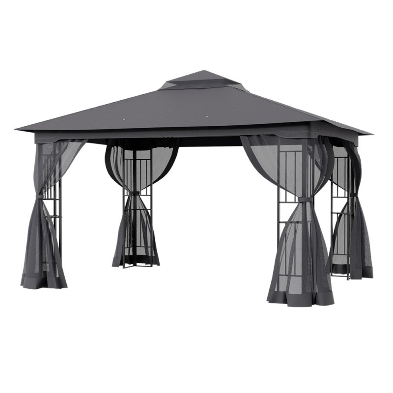 Outdoor Garden Gazebo Shade Canopy 395cm W x 295cm D x  280cm H