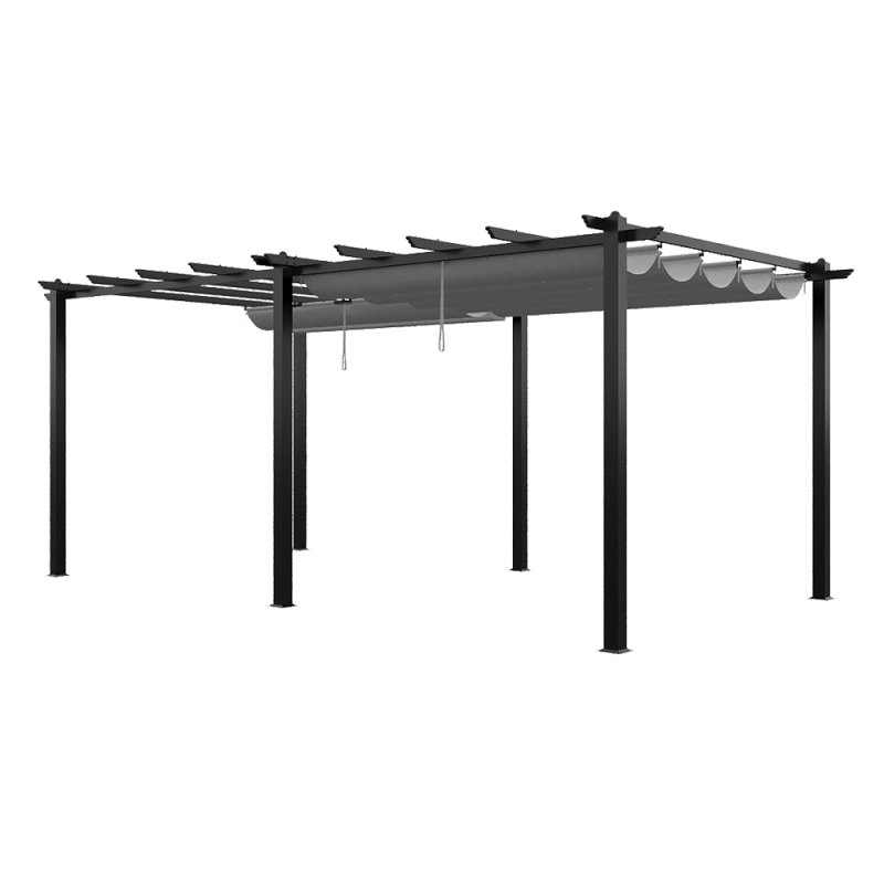 10x20ft Aluminium Pergola with Retractable Roof